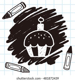 cupcake doodle drawing
