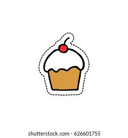 cupcake doodle icon