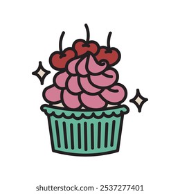 Cupcake Doodle Illustration - 09