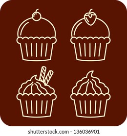 cupcake  in doodle style