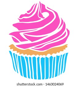 Cupcake drawing looking delicious and appetizing