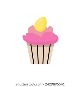 Cupcake. Element for greeting cards, posters, stickers and seasonal design