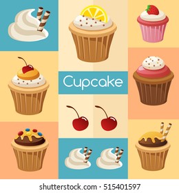 Cupcake Elements : Vector Illustration 