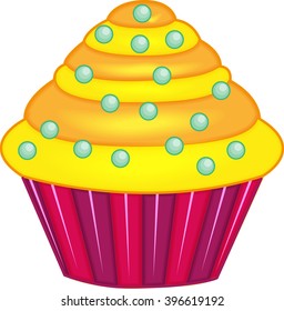 cupcake  eps10 vector illustration. delicious cupcakes isolated on white background
