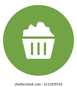 Cupcake Flat Colored Icon