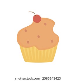 cupcake. flat design cupcake illustration