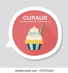 cupcake flat icon with long shadow,eps10
