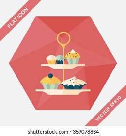 cupcake flat icon with long shadow,eps10