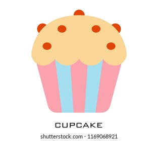 Cupcake flat icon signs