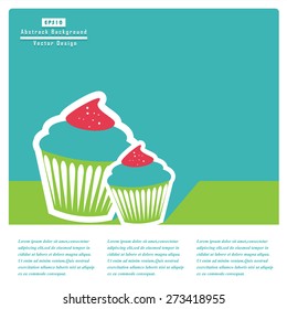 cupcake flat icons with long shadow,eps10