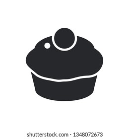 cupcake flat vector icon