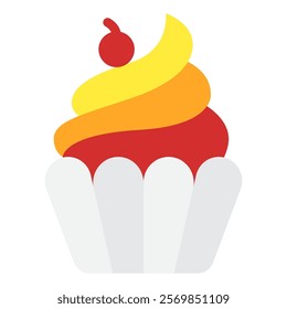 Cupcake food and culinary icon illustration