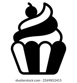 Cupcake food and culinary icon illustration