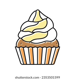 cupcake food dessert color icon vector. cupcake food dessert sign. isolated symbol illustration