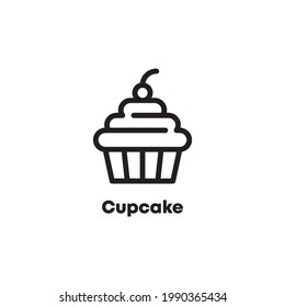 Cupcake food icon design template