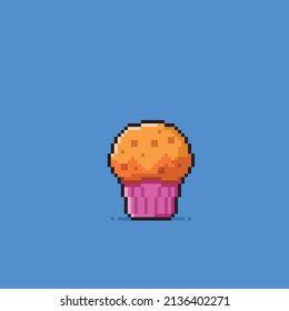 cupcake food in pixel style