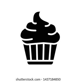 cupcake glyph flat vector icon