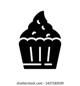 cupcake glyph flat vector icon