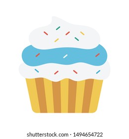 cupcake glyph flat vector icon