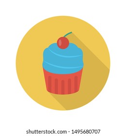 cupcake glyph flat vector icon