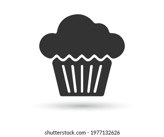 cupcake glyph flat vector icon