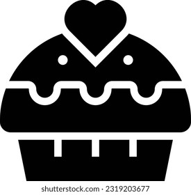 Icono de glifo de tarta, icono de vector