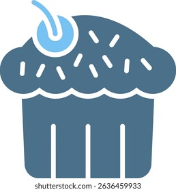 Cupcake Glyph Two Colour Icon