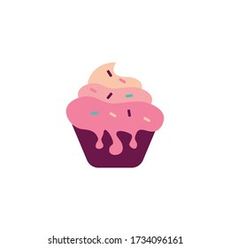 Cupcake graphic design template vector isolated illustration