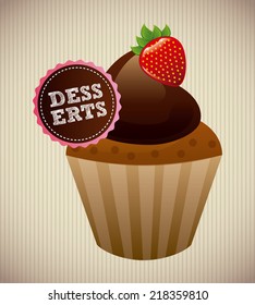cupcake graphic design , vector illustration