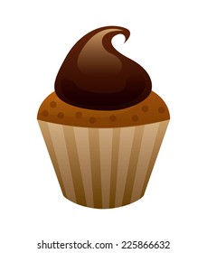 cupcake graphic design , vector illustration
