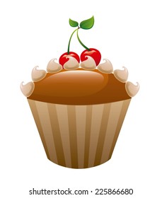 cupcake graphic design , vector illustration