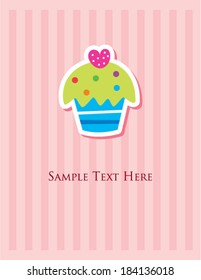 cupcake greeting card