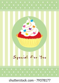cupcake greeting card