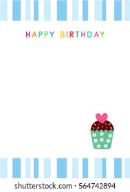 cupcake happy birthday greeting card