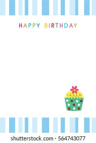cupcake happy birthday greeting card