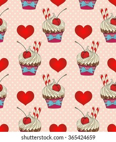 cupcake with heart