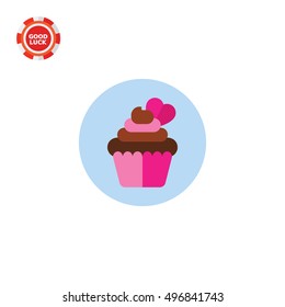 Cupcake with Heart Icon