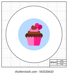 Cupcake with Heart Icon