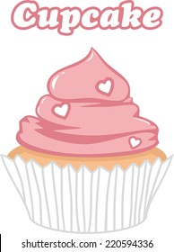 Cupcake with hearts
