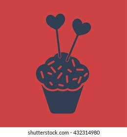 Cupcake and Hearts Icon