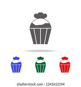 cupcake with heats icon. Elements of love in multi colored icons. Premium quality graphic design icon. Simple icon for websites, web design, mobile app, info graphics