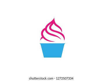 Cupcake Icecream Logo