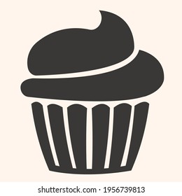 Cupcake with Icing Vector Illustration (Flat Vector Illustration)