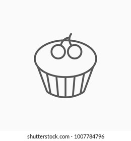 cupcake icon, cake vector
