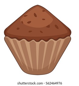 Cupcake icon. Cartoon illustration of cupcake vector icon for web design