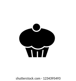 Cupcake icon. Clipart image isolated on white background