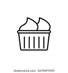 cupcake icon collection .design style with background