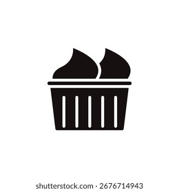 Icono de cupcake colección. Estilo de diseño con fondo