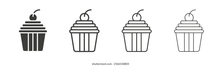 Cupcake icon collection for website design, app, UI design.