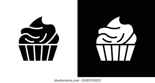 Cupcake icon concept, vector illustration